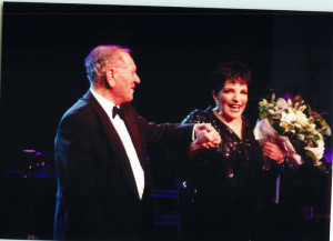 With Liza Minelli at a fund-raising ball in London